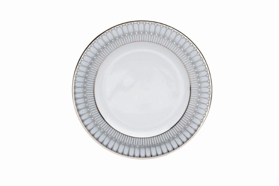 Deshoulieres Arcades Grey + Platinum Dinner Plate | 10.5in