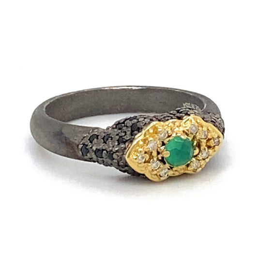 Green Onyx Pinky Ring