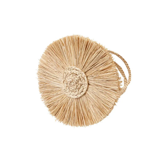 Palm Straw Handcrafted Napkin Rings Set of 4 | Sunburst Natural