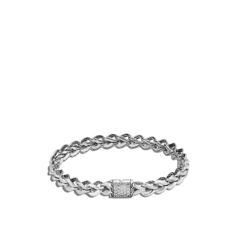 Asli Classic Chain Link 7MM Bracelet With Diamonds
