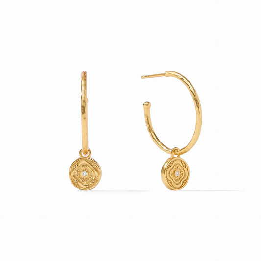 Astor Hoop & Charm Earring | Gold