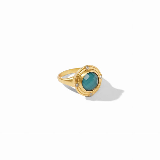 Astor Solitaire Necklace | Iridescent Peacock Blue