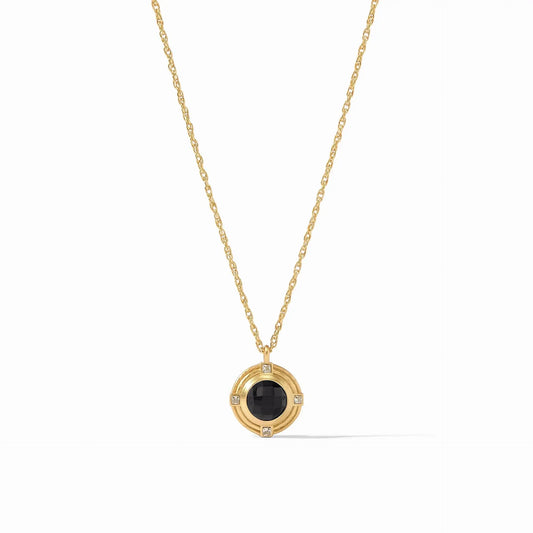 Astor Solitaire Necklace | Obsidian Black
