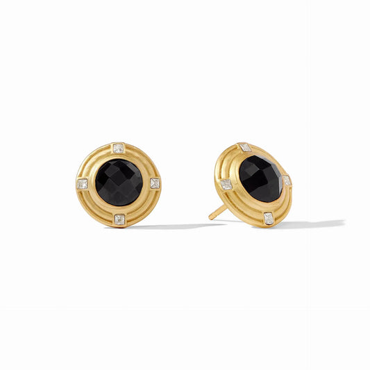 Astor Stone Stud | Obsidian Black