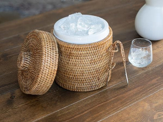 Rattan Ice Bucket | 13in