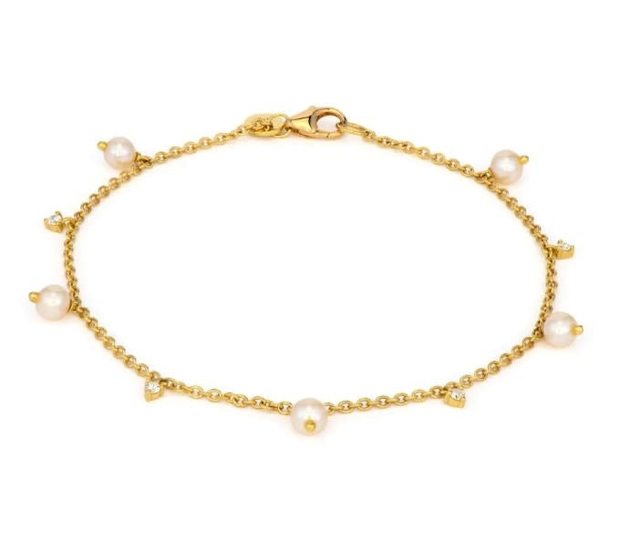 Provence Diamond And Pearls Bracelet