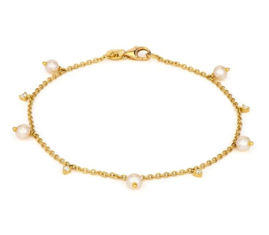 Provence Diamond And Pearls Bracelet