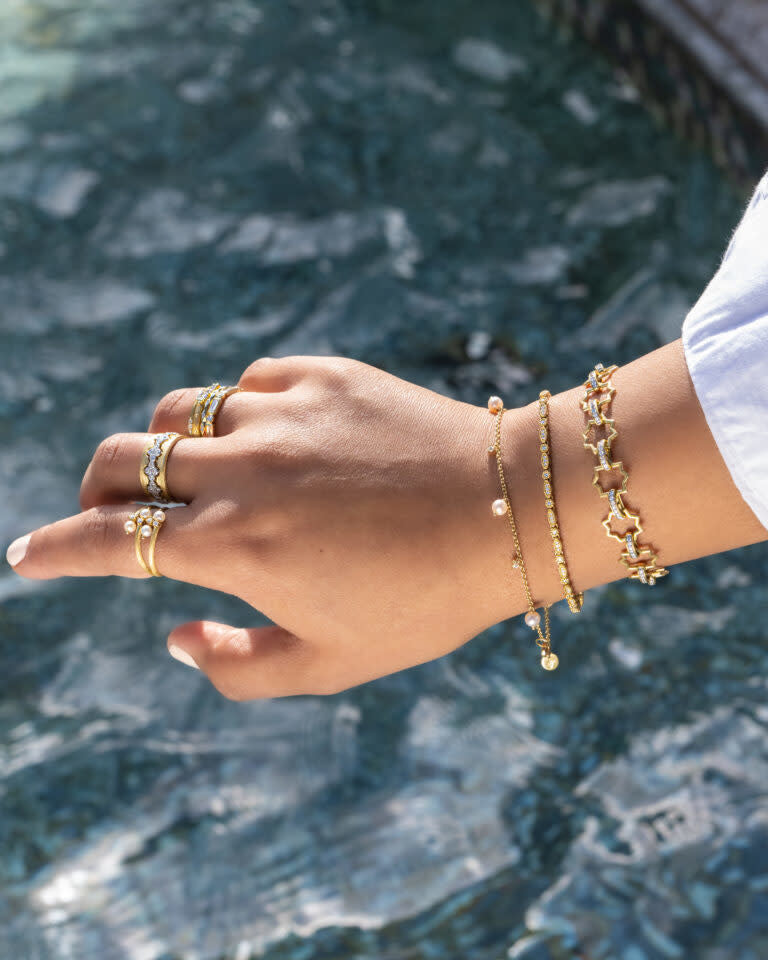 Provence Diamond And Pearls Bracelet