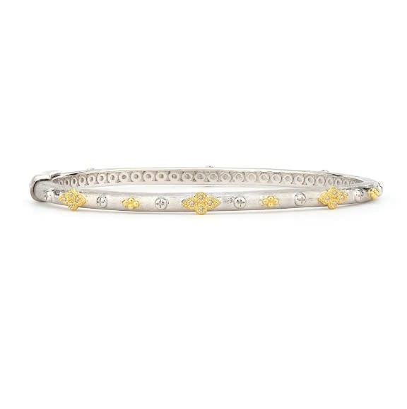 Mixed Metal Alternating Quad Bangle