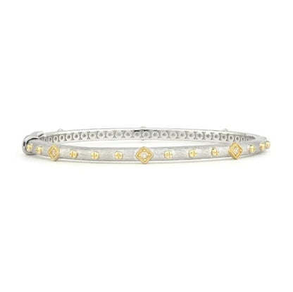 Mixed Metal Alternating Kite Bangle