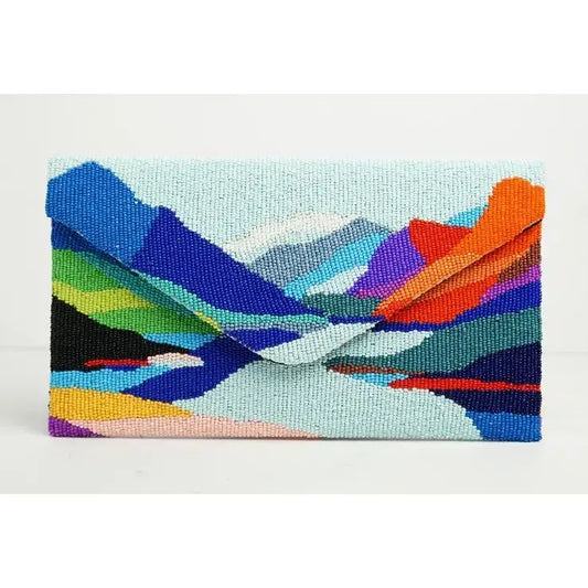 Everest Multicolor Beaded Clutch
