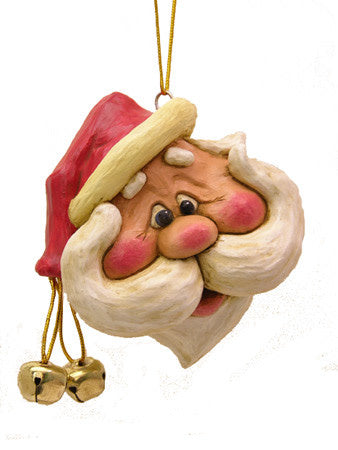 Handlebar Mustache  Santa Ornament