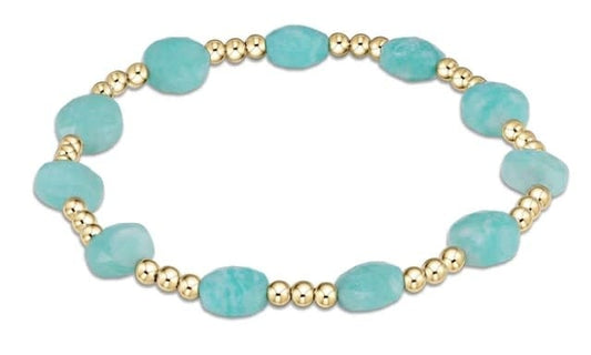 eNewton Admire Gold 3mm Bead Bracelet | Amazonite