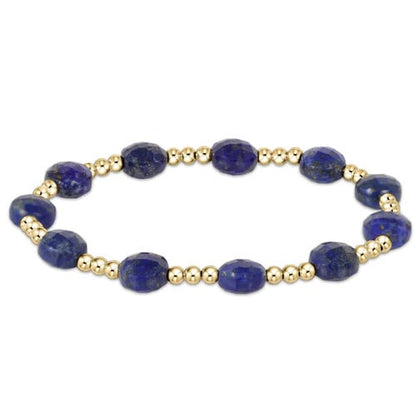 Admire Gold 3mm Bead Bracelet | Lapis