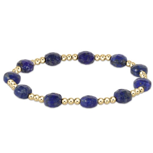 Admire Gold 3mm Bead Bracelet | Lapis