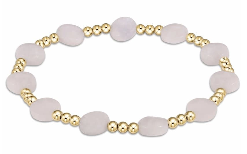 eNewton Admire Gold 3mm Bead Bracelet | Moonstone