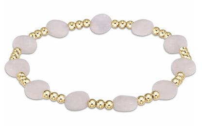 eNewton Admire Gold 3mm Bead Bracelet | Moonstone
