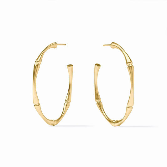 Bamboo Hoop Earrings | 1.9in
