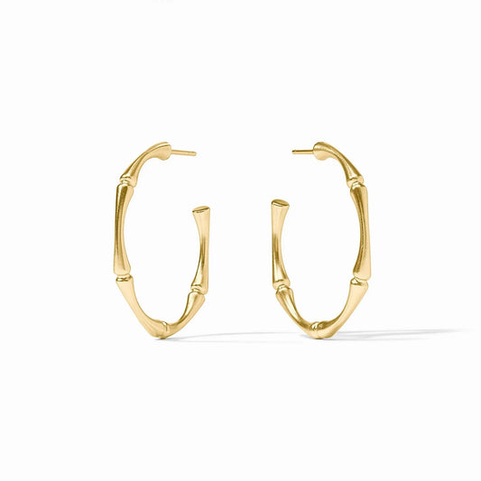 Bamboo Hoop Earrings | 1.5in
