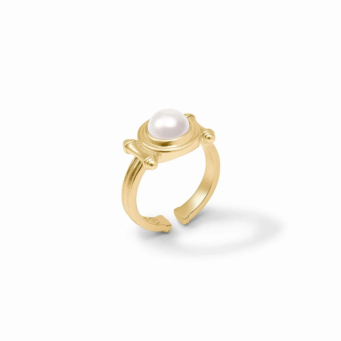 Bamboo Stone Ring | Adjustable Pearl