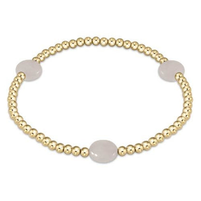 eNewton Admire Gold 3mm Bead Bracelet | Moonstone