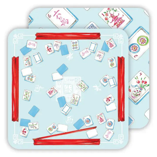 Square Coasters Mahjong Table Mahjong Tiles | Set of 20