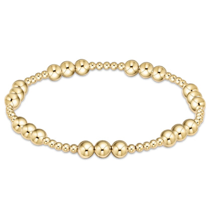 Classic Joy Pattern Gold Bead Bracelet | 5mm