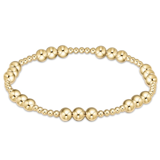 Classic Joy Pattern Gold Bead Bracelet | 5mm