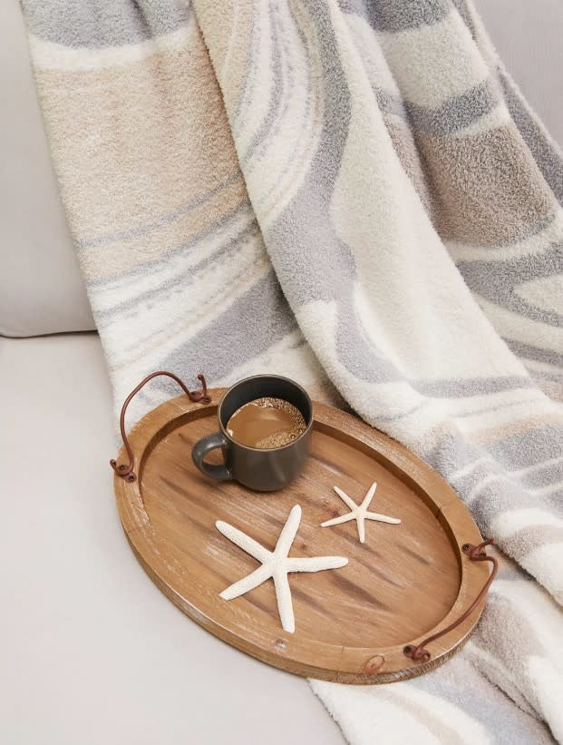 Cozychic Marbled Blanket 45X6 Ocean Multi Ocean Multi