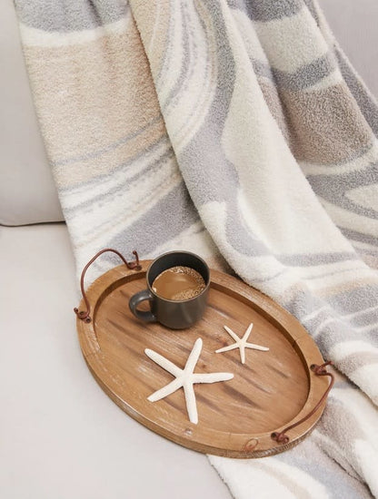 Cozychic Marbled Blanket 45X6 Ocean Multi Ocean Multi