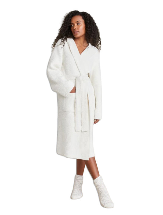 BFD CC Ribbed Hooded Robe CREAM
