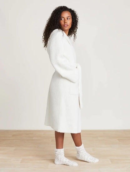 BFD CC Ribbed Hooded Robe CREAM