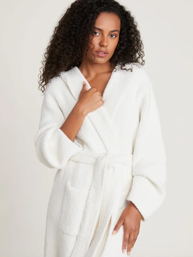 BFD CC Ribbed Hooded Robe CREAM
