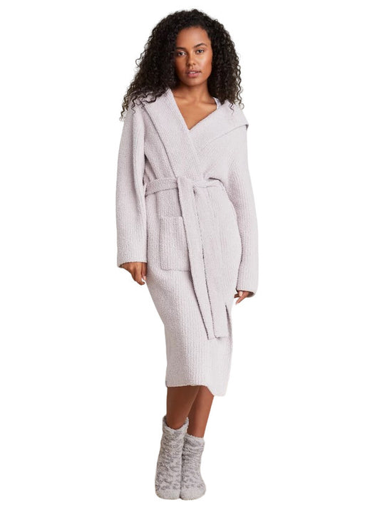 BFD CC Ribbed Hooded Robe SILVER ICE