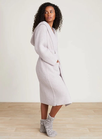 BFD CC Ribbed Hooded Robe SILVER ICE