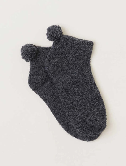 CC Pom Pom Black / Carbon Sock