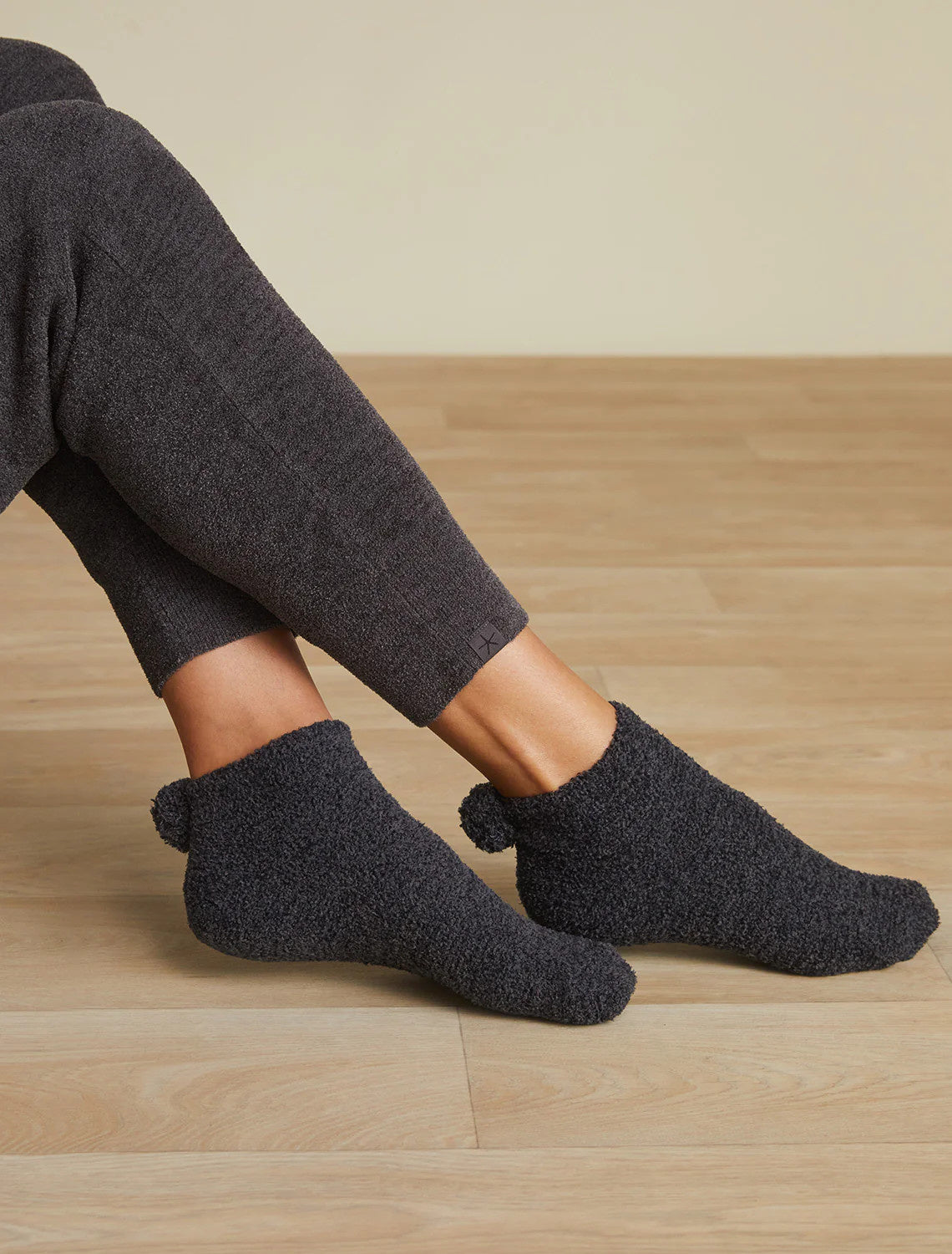 CC Pom Pom Black / Carbon Sock