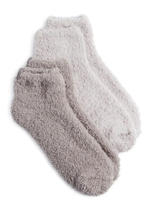 Cozychic 2 Pack Crew Sock Set Oyster-Pewter