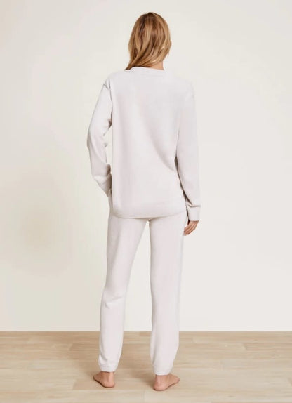 Rib Back Placket Henley | Almond M