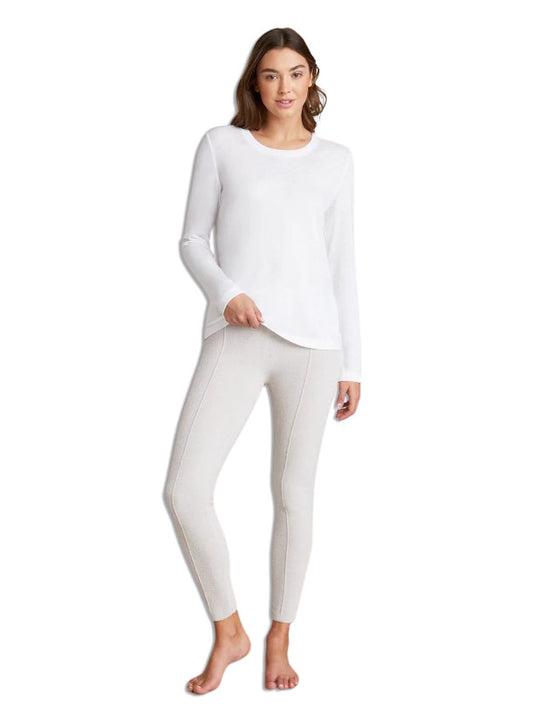 Barefoot Dreams Long Sleeve Burnout White