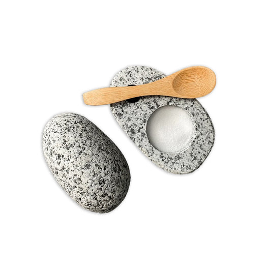 Beach Stone Salt Cellar