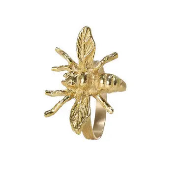 Bodrum Bee Gold Napkin Rings | Set of 4