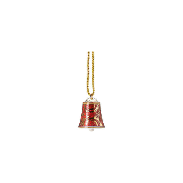 Versace Medusa Garland Bell Ornament | 2.75in Red