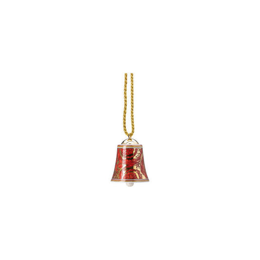 Versace Medusa Garland Bell Ornament | 2.75in Red