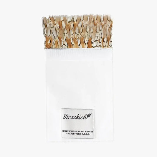 Brackish Bevy Feather Pocket Square
