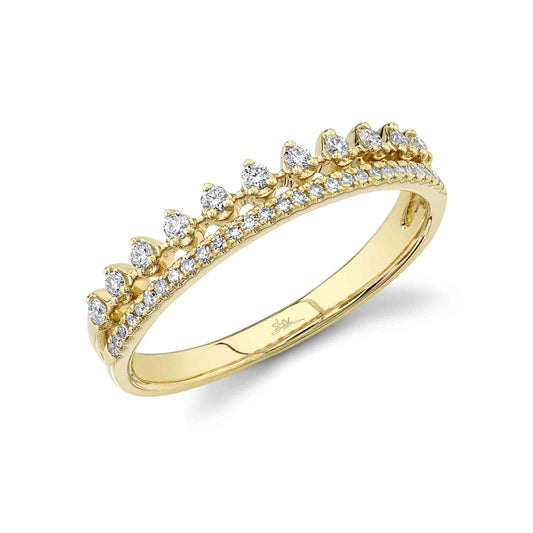 Diamond Double Band Ring | .22c 14KkYG