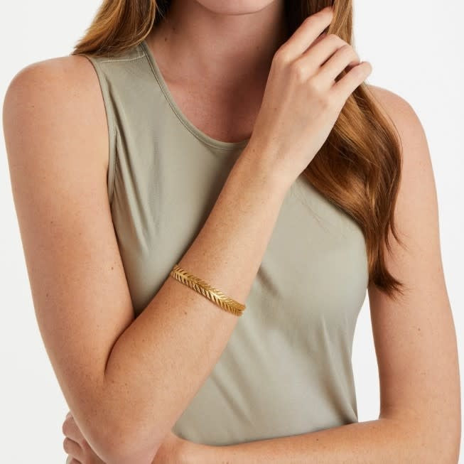 Fern Bangle Gold Medium