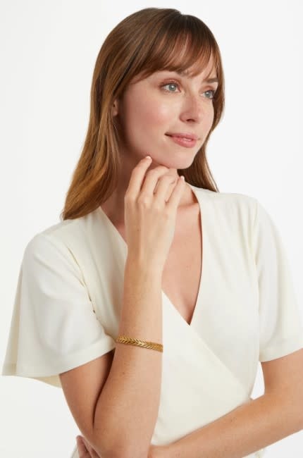 Fern Bangle Gold Medium