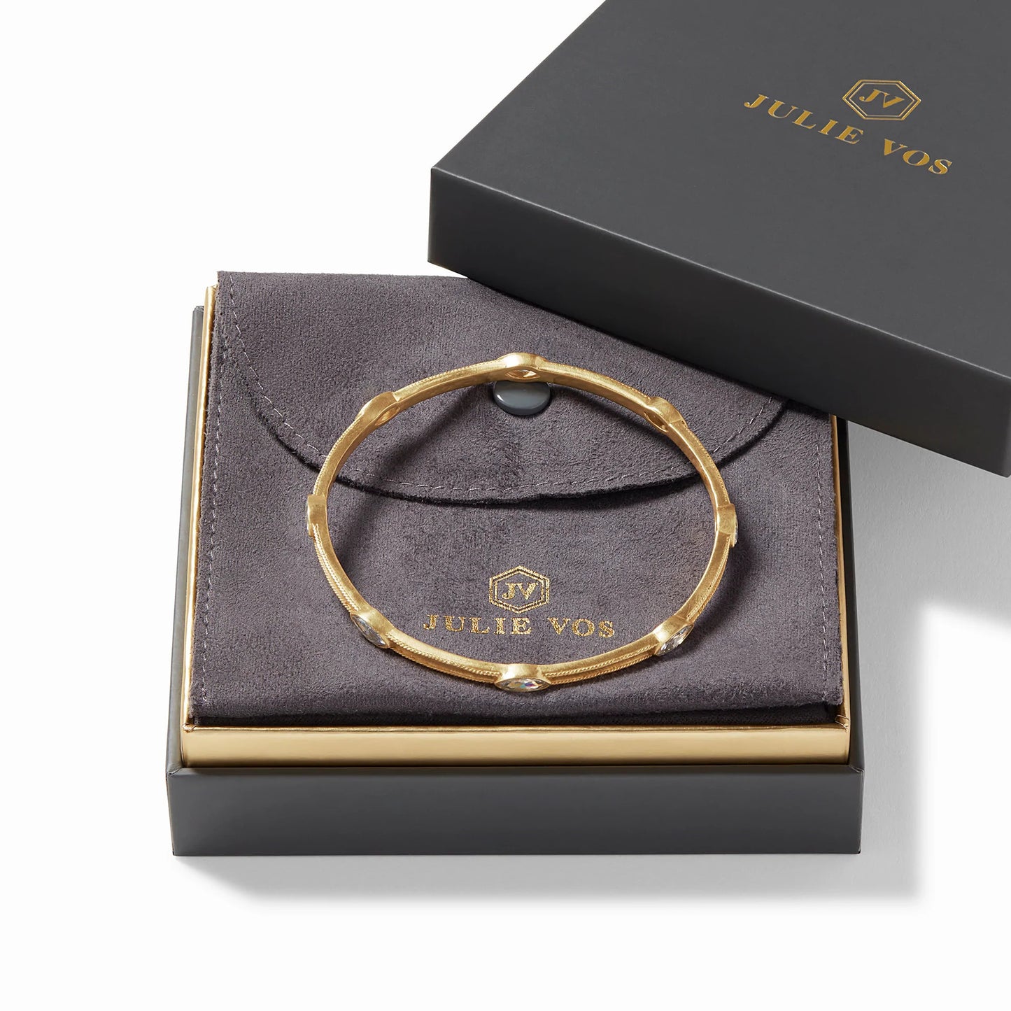Monaco Bangle Bracelet | Medium Obsidian Black