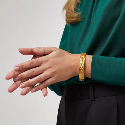 Flora Hinge Gold Bangle Bracelet